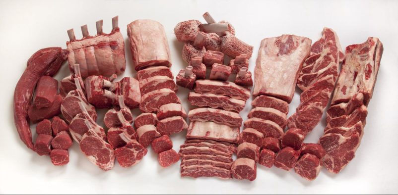Which beef cut is the most healthy and has the least fat?