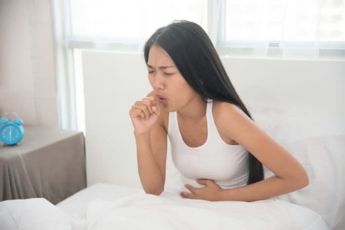 stomach pain when coughing