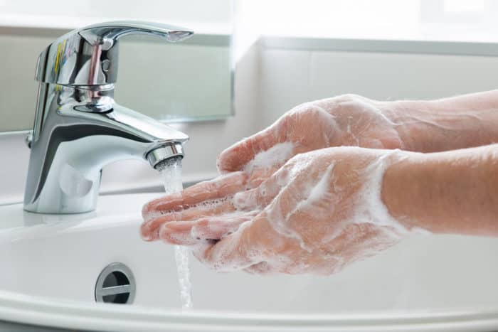 wash hands after from the toilet