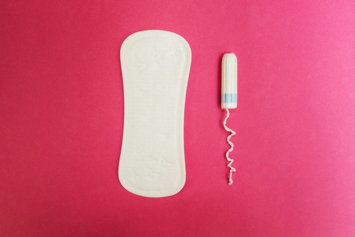 sanitary napkins or tampons
