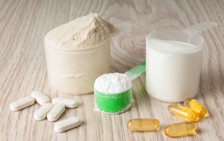 powder, liquid, and tablet vitamin supplements, which is good