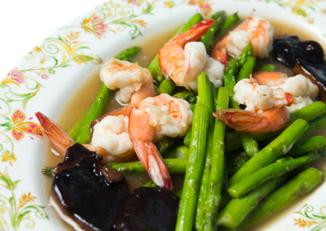 asparagus and shrimp