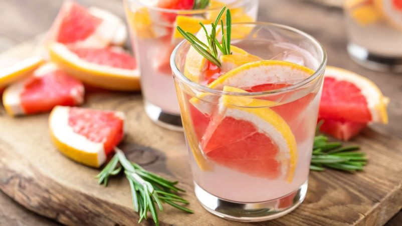 grapefruit infused water