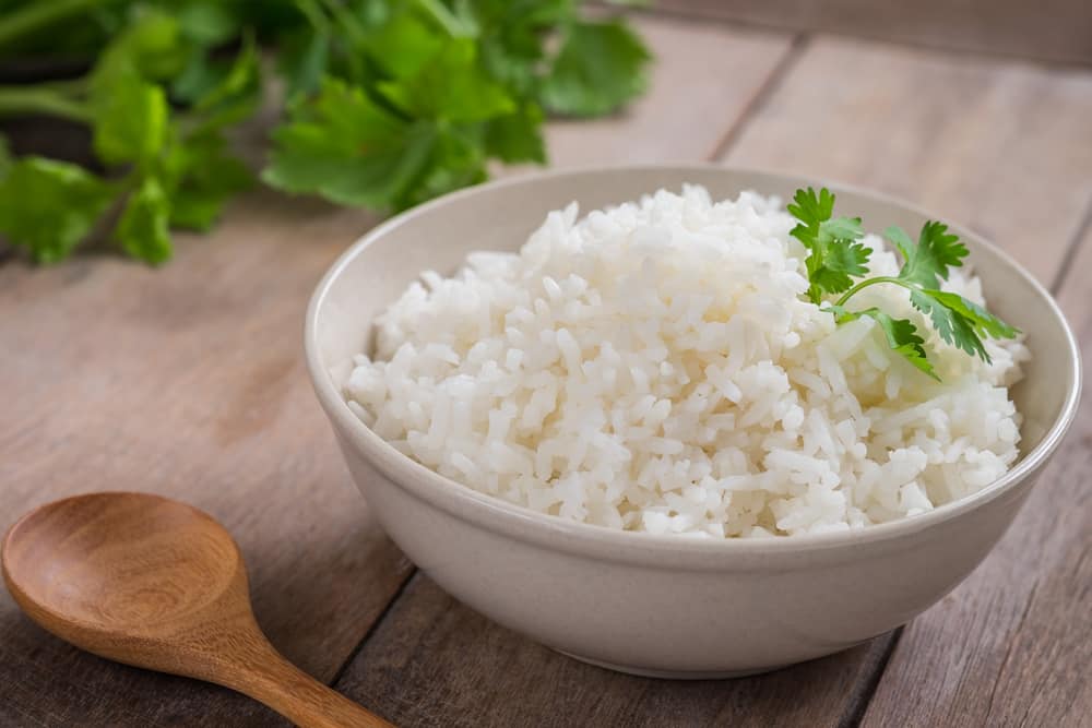 eat white rice