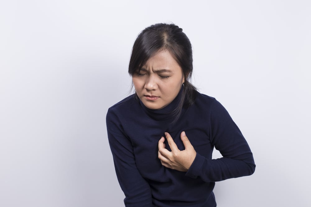 chest pain characteristic of heart disease