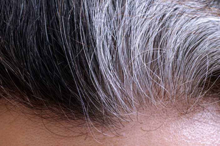 causes of graying pubic hair