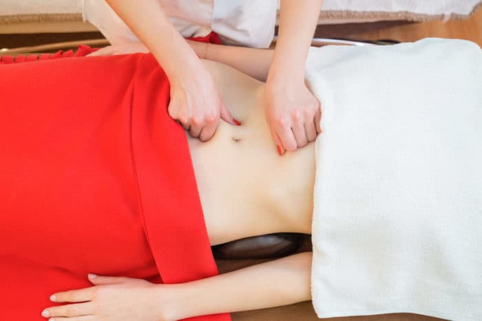 danger of abdominal massage; risk of stomach massage