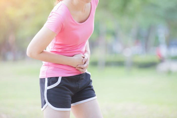 pain in stomach cramps when running